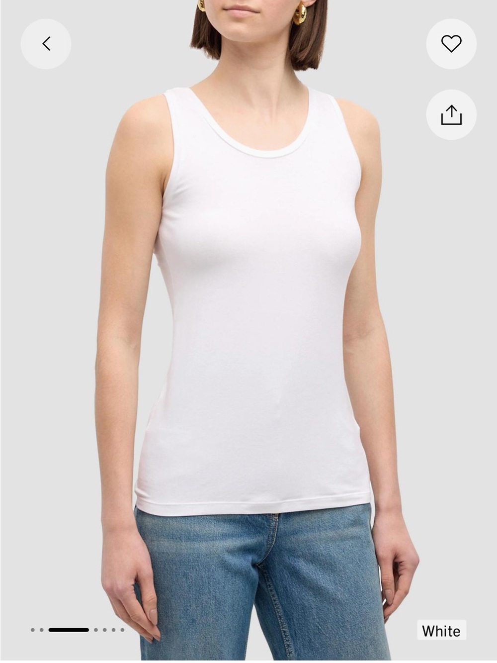Majestic Classic White Scoop Neck Tank Top - Women